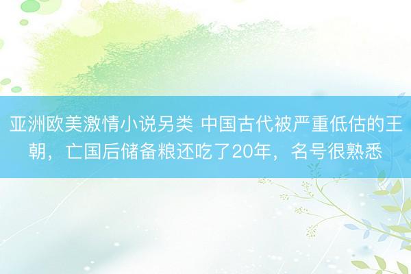 亚洲欧美激情小说另类 中国古代被严重低估的王朝，亡国后储备粮还吃了20年，名号很熟悉